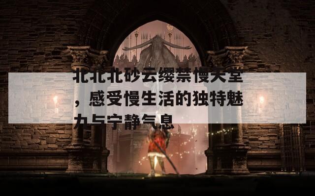 北北北砂云缨禁慢天堂，感受慢生活的独特魅力与宁静气息