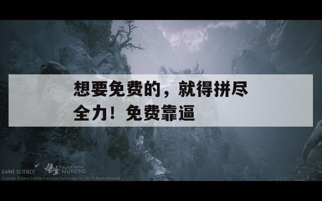 想要免费的，就得拼尽全力！免费靠逼