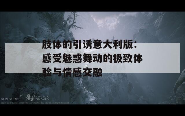 肢体的引诱意大利版：感受魅惑舞动的极致体验与情感交融