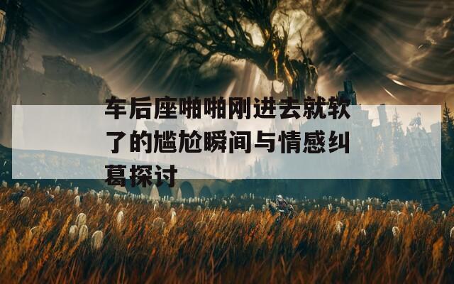 车后座啪啪刚进去就软了的尴尬瞬间与情感纠葛探讨