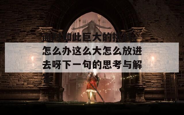 面对如此巨大的挑战，怎么办这么大怎么放进去呀下一句的思考与解答
