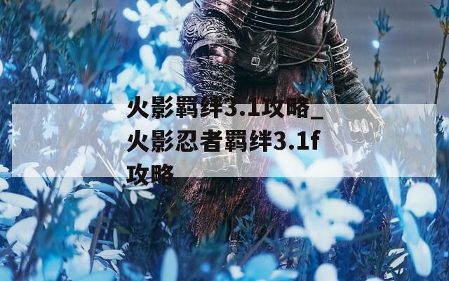 火影羁绊3.1攻略_火影忍者羁绊3.1f攻略