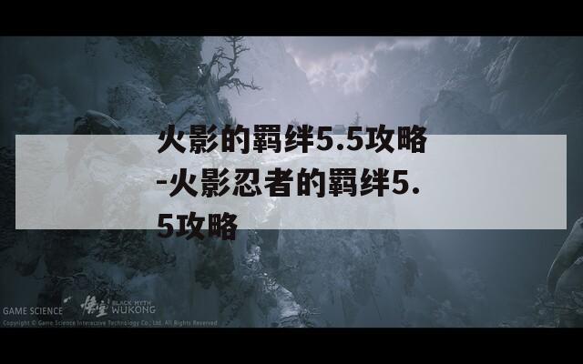 火影的羁绊5.5攻略-火影忍者的羁绊5.5攻略