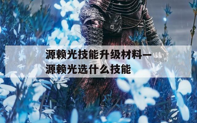 源赖光技能升级材料—源赖光选什么技能