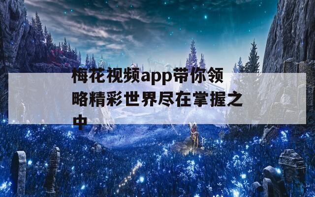 梅花视频app带你领略精彩世界尽在掌握之中