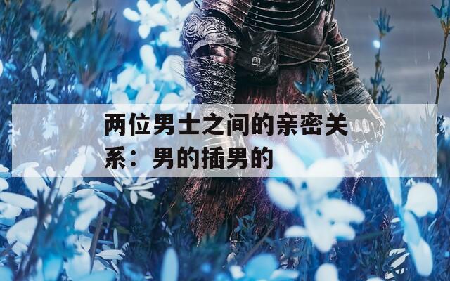 两位男士之间的亲密关系：男的插男的