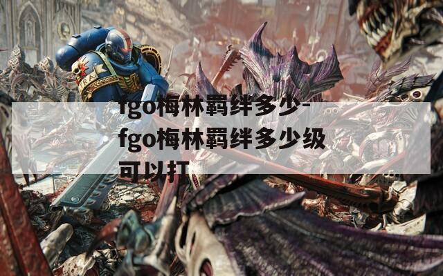 fgo梅林羁绊多少-fgo梅林羁绊多少级可以打