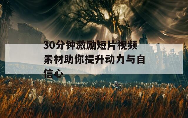 30分钟激励短片视频素材助你提升动力与自信心