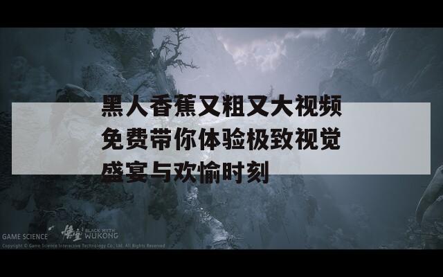 黑人香蕉又粗又大视频免费带你体验极致视觉盛宴与欢愉时刻