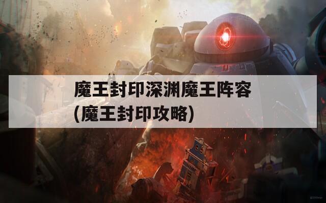 魔王封印深渊魔王阵容(魔王封印攻略)
