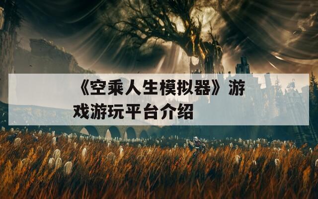 《空乘人生模拟器》游戏游玩平台介绍