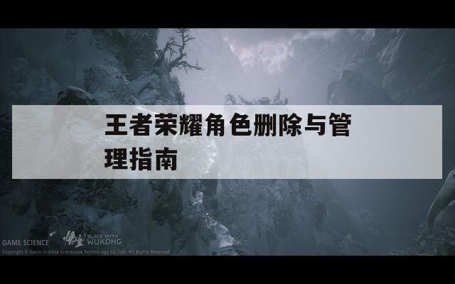 王者荣耀角色删除与管理指南