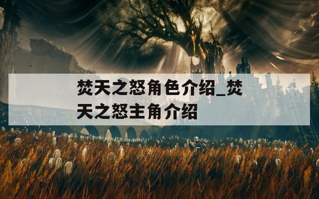 焚天之怒角色介绍_焚天之怒主角介绍